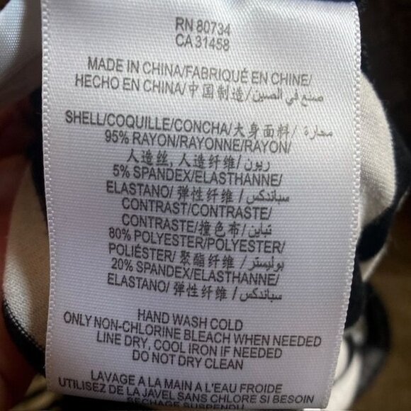 BCBGMaxAzria One Shoulder Striped Mesh Overlay Pencil Dress Black, size Medium - Picture 7 of 16